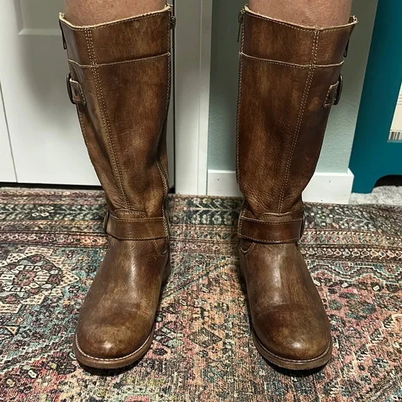 Bed Stu Brown Leather Cobbler Boots with Zipper - Picture 2 of 11